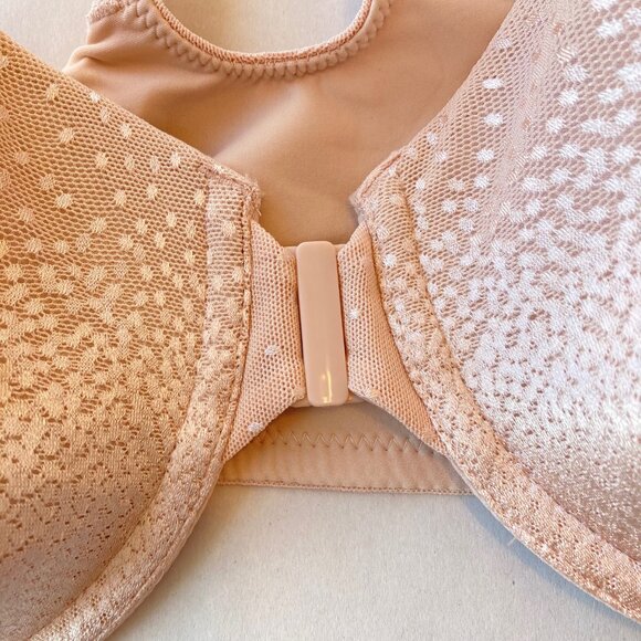 Wacoal Bra 36DDD Rose Dust Back Appeal Front Close T Shirt Underwire - Picture 3 of 9